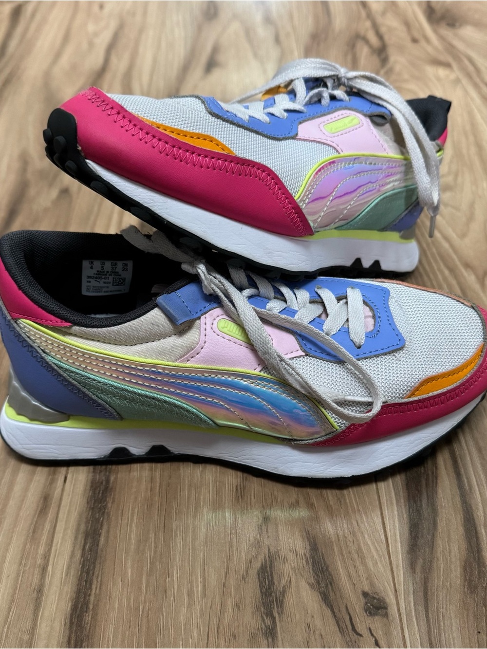 Puma Little Girls Rider FV Glowing Up Casual Colorblock Sneakers Y2K Size 5 US